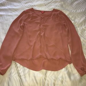 Long sleve pink blouse